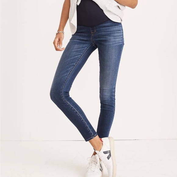 Madewell Maternity Over-the-Belly Skinny Jeans in Danny Wash: TENCEL™ Denim 27 - Picture 1 of 10